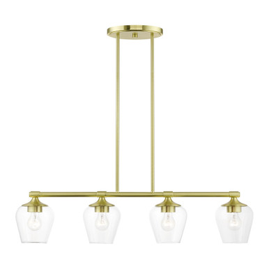 Willow 4 Light Elegant Linear Chandelier by Livex - 46724