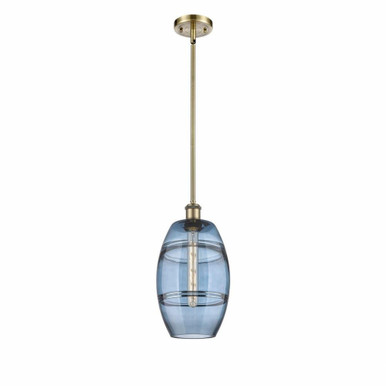 Vaz 1 Light Small Stem Hung Pendant Pendant 9.88 Inch Tall by Innovations - 516-1S-G557-8