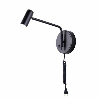 10W 1 LED Wall Sconce 13.38 Inch Wide by Canarm - LWF260A01BK