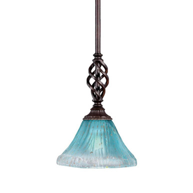 Elegante 1 Light Small Stem Pendant 10.5 Inch Tall by Toltec - 80-7-105-