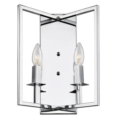Allston 2 Light Wall Sconce 14 Inch Tall and 5 Inch Wide by Artcraft - AC10727CH