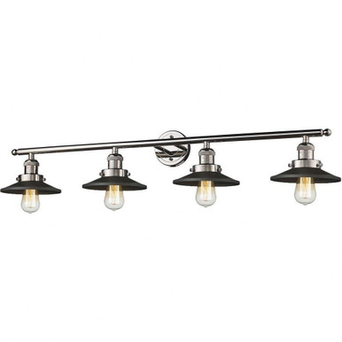 Railroad Four Light Bath Vanity 42 x 10 Inch by Innovations  - 215-PC-M6BK