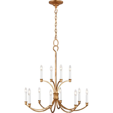 Westerly 12 Light Large 2 Tier Chandelier by Visual Comfort Studio - CC10612