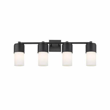 Bolivar 4 Light Industrial Vanity Light 31 Inch Wide by Innovations - 428-4W-G428-7