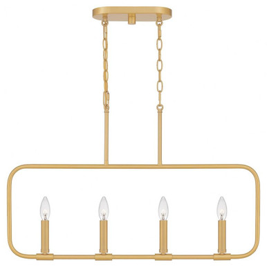 Abner 4 Light Large Linear Chandelier by Quoizel - ABR432