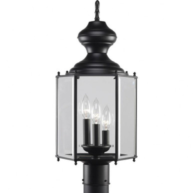 BrassGUARD Lantern Outdoor Light 3 Light 9.75 x 21.31 Inches by Progress  - P5432