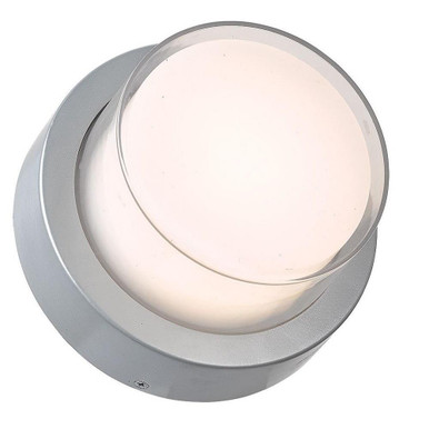 Geo 9W 1 LED 6.3 Inch Wide Acrylic Outdoor Wall Sconce by Abra - 50022ODW