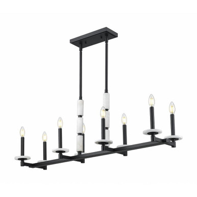 Kaden 8 Light Linear Chandelier 16 Inch Tall and 12 Inch Wide by Z Lite - 3045-8L