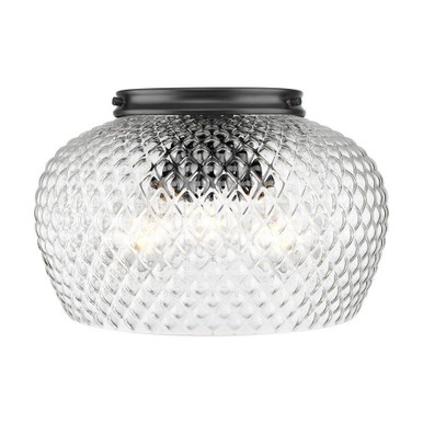 Adeline 3 Light Flush Mount 8.63 Inch Tall and 14 Inch Wide by Golden - 1088-3FM