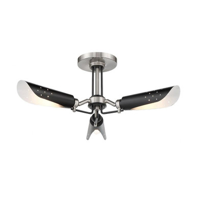 Turbine 3 Light 22 Inch Wide Semi Flush Mount by George Kovacs - P1693-691