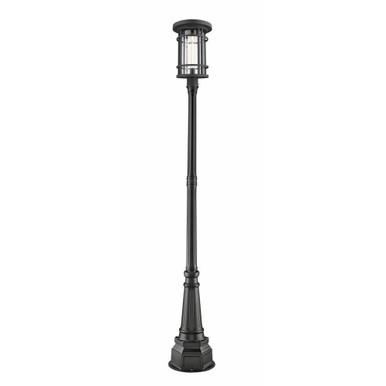 Jordan One Light Outdoor Post Mount Lantern 14.25 x 109.5 Inch by Z-Lite - 570PHXL-564P-BK