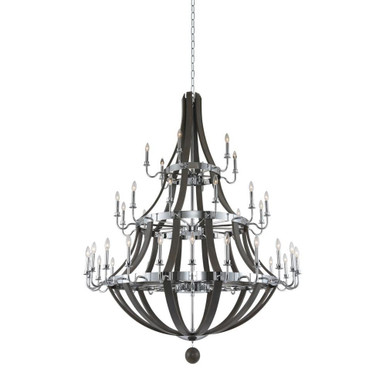 Sharlow 42 Light Oversized 3 Tier Chandelier by Kalco - 300486CH