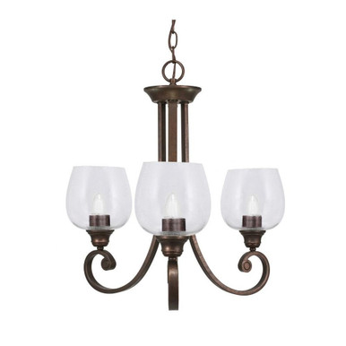 Curl 3 Light Medium Chandelier by Toltec 253-BRZ-4810 - 253-BRZ-4810