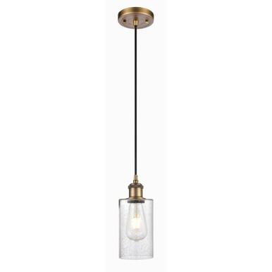 Clymer 1 Light Cord hung Mini Pendant 8.88 X 3.88 Inch Wide by Innovations - 516-1P-G80