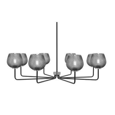 Sandia 8 Light Chandelier 11.25 Inch Tall and 43.5 Inch Wide by Toltec - 6208-1125-435