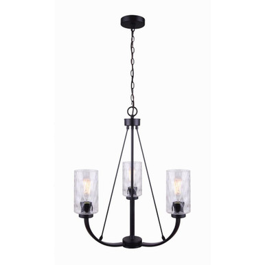 Newport 3 Light Medium Chandelier by Canarm - ICH754A03BK