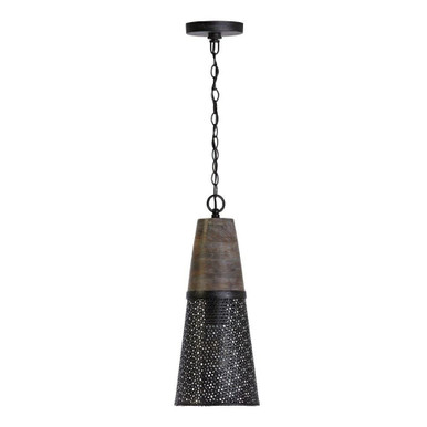1 Light Industrial Small Pendant 18.5 Inch Tall by Bailey Street Home - 309-BEL-990164