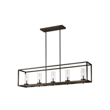 Zire 5 Light Linear Island Pendant by Visual Comfort Studio - 6690305