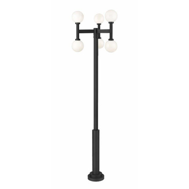 Laurent 6 Light Outdoor Post Mount 121.5 x 30 Inches by Z-Lite - 597MP6-5010P-BK