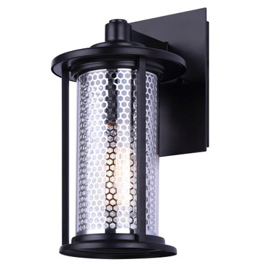 Julee 1 Light Outdoor Wall Lantern 12.63 Inch Tall by Canarm - IOL524BKC