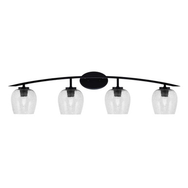 Kurve 4 Light Steel Vanity Light 10 Inch Tall by Toltec - 3724-MB-48