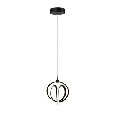 Rose 18W LED Light Small Pendant by Artcraft - AC6730BK