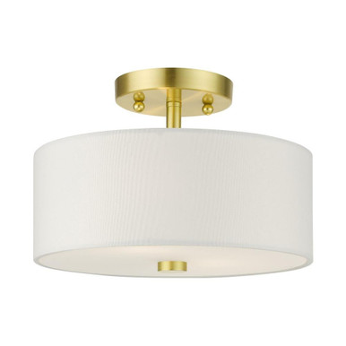 Meridian 2 Light 11 Inch Wide Semi Flush Mount by Livex 51052-12 - 51052-12
