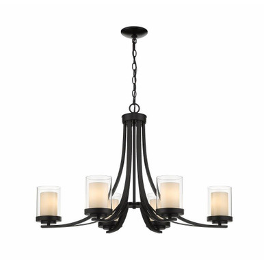 Willow 6 Light Chandelier 35.25 Inch Wide by 22.25 Inch High by Z-Lite - 426-6-MB
