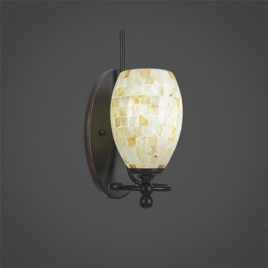 Capri 1 Light Wall Sconce 13 Inch Tall by Toltec - 591--13-5