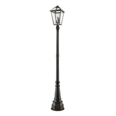 Talbot 3 Light Outdoor Post Mount Lantern 18.75 x 104.5 Inches by Z-Lite - 579PHXLR-564P-ORB
