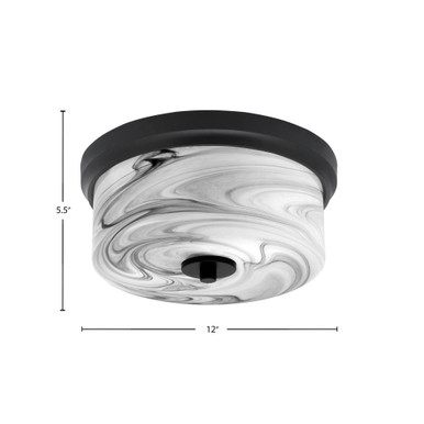 1 Light 5.5 Inch Tall Flush Mount by Toltec - 832-1255