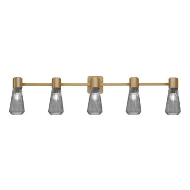 Everleigh 5 Light Bath Bar 11.25 Inch Tall and 46.5 Inch Length by Toltec - 4825-NAB-882