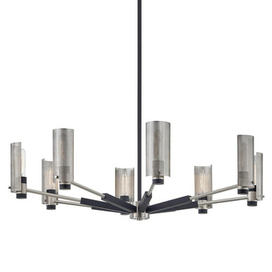 Pilsen 8 Light Chandelier 40 Inches Wide by 15.25 Inches High by Troy - F7118-SFB/SN