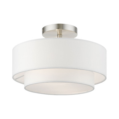 Meridian 2 Light 12 Inch Wide Semi Flush Mount by Livex - 47151-91