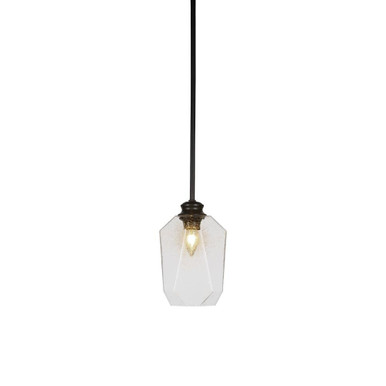 Rocklin 1 Light Small Pendant 10.75 Inch Tall by Toltec - 72-MB-4460