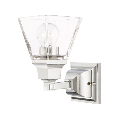 Mission 1 Light Wall Sconce 9.5 Inch Tall by Livex - 17171