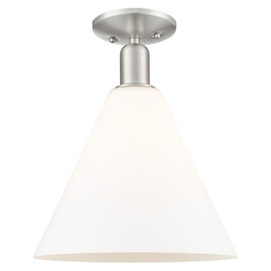 Berkshire Glass 1 Light Semi Flush Mount 14.5X 12 Inch Wide by Innovations - 716-1C-GBC-12