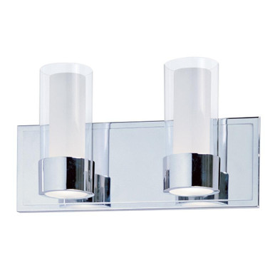 Silo 2 Light Candle Style Vanity Light by Maxim - 23072CLFTPC