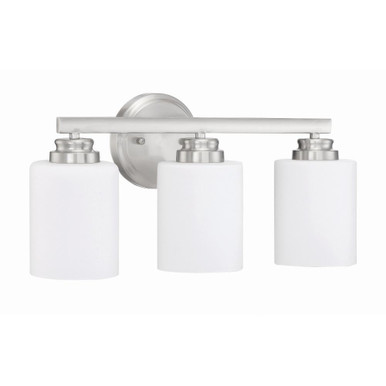 Bolden 3 Light Vanity Light by Craftmade 50503-BNK-WG - 50503-BNK-WG