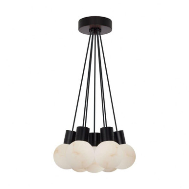Mina 7 Light Mini Chandelier by Visual Comfort Modern SLCH54330B - SLCH54330B