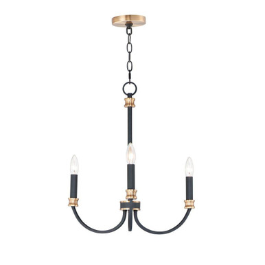 Charlton 3 Light Small Candle Style Chandelier by Maxim - 11373BKAB