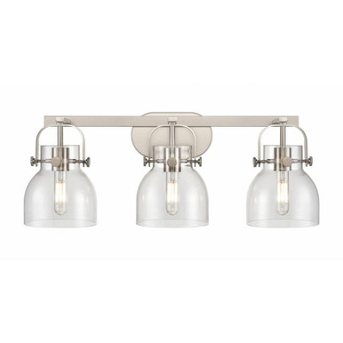 Pilaster II Bell 3 Light Bath Vanity 26.5 Inch Wide by Innovations - 423-3W-G412-6