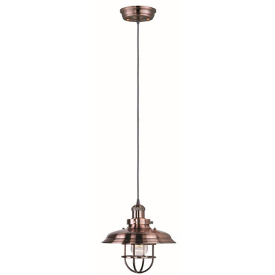 Small Hi Bay 1 Light Mediterranean Small Pendant by Maxim - 25031ACP