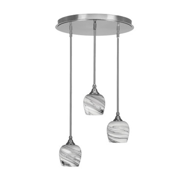 Empire 3 Light Cluster Pendalier 10 x 18 Inch by Toltec 2183-BN-4819 - 2183-BN-4819