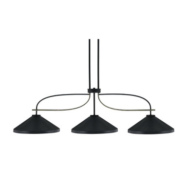 Monterey 3 Light Bar Chandelier 13 x 14 Inches by Toltec  - 2936-MBDW-424-MB