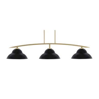 Kurve 3 Light Metal Shade Island Pendant 54.25 Inch Length by Toltec - 3733-428