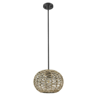Berkshire 1 Light Pendant 10.5 Inch Tall and 15 Inch Wide by Acclaim - IN20005BK