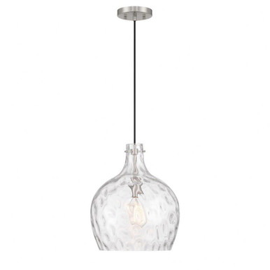 1 Light Medium Pendant 12.75 Inch Length by Meridian - M7053