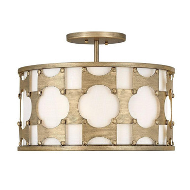 Carter 3 Light 11 Inch Wide Semi Flush Mount by Hinkley - 4733
