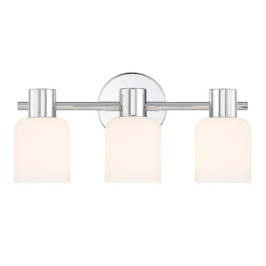 Strand 3 Light Bath Vanity 8 Inch Tall and 16.75 Inch Wide by Savoy House - L8-9022-3